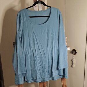 J. Jill Pima Cotton Long Sleeve Tunic Top Sz MED